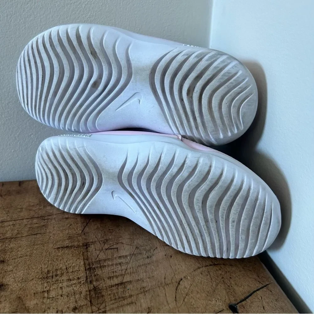 Nike flex runner shoes, girls 12.5C, pink & white, see pix for blemishes